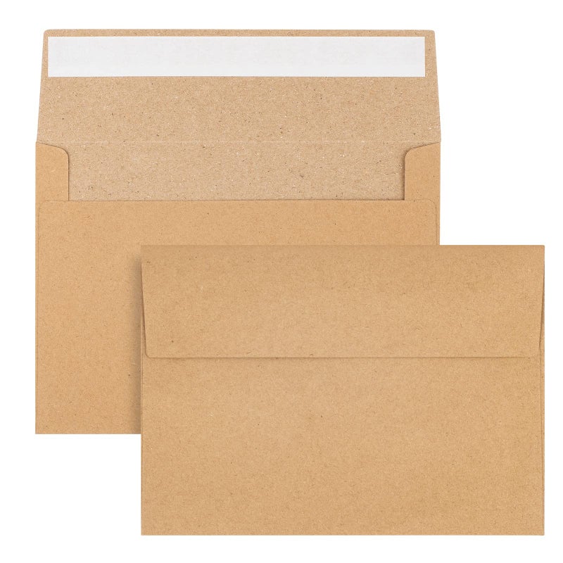 GoClimber 50 Pack Kraft Envelopes 4 x 6 Inch Brown Envelopes,A4 Envelopes, Card Envelopes, Kraft Paper Envelopes, Invitation Envelopes, Postcard Envelopes (Brown) - Image 3